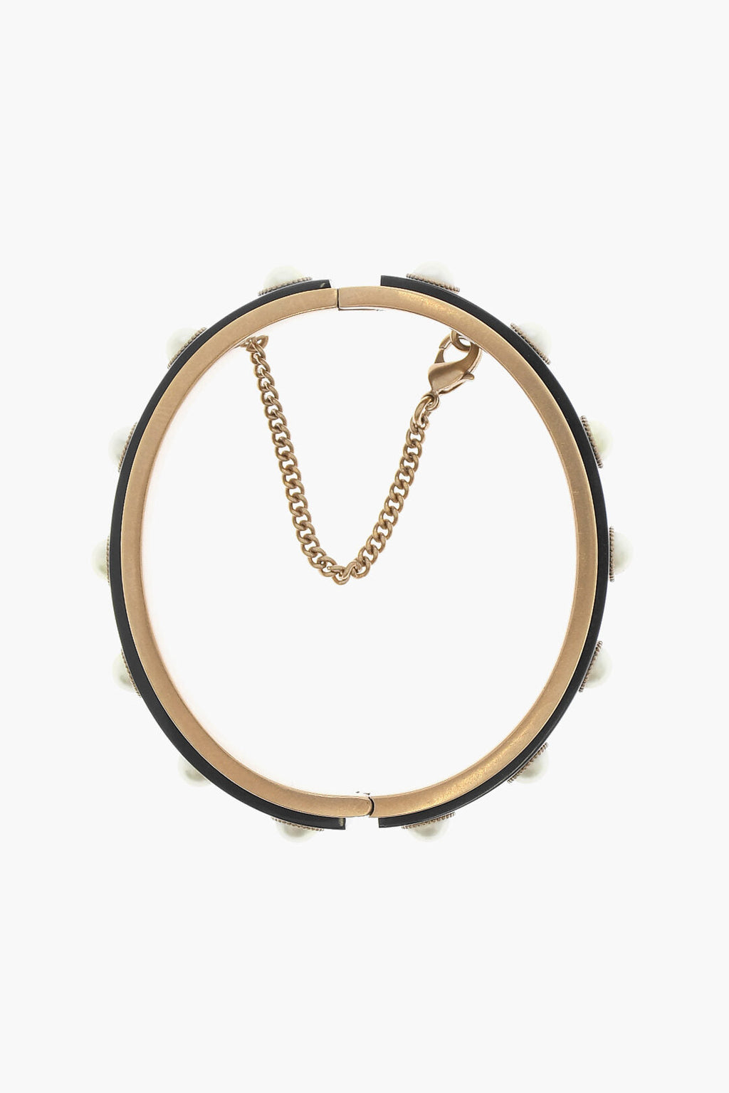 Dior Brass Bracelet With Resin Pearls