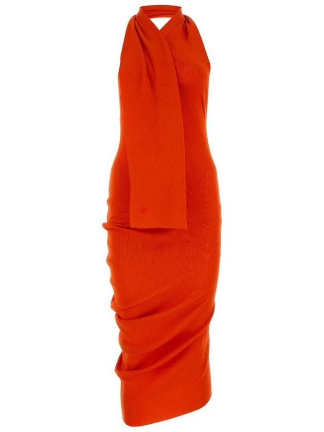 Fendi midi dress FZDC27ARV4F0QG5 P24 ORANGE