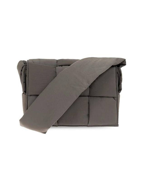 Bottega Veneta Cassette Padded Tech Small Cross Bag Dark Grey