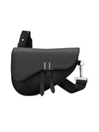 Saddle Logo Mini Cross Bag Black Dior