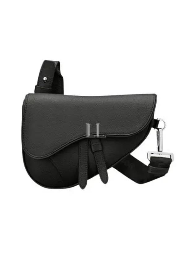 Saddle Logo Mini Cross Bag Black Dior