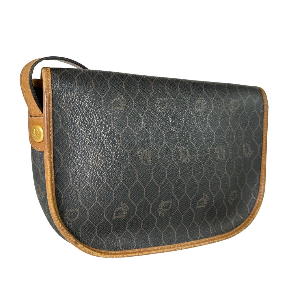 Dior Honeycomb  Canvas Shoulder Bag (Pre-Owned)