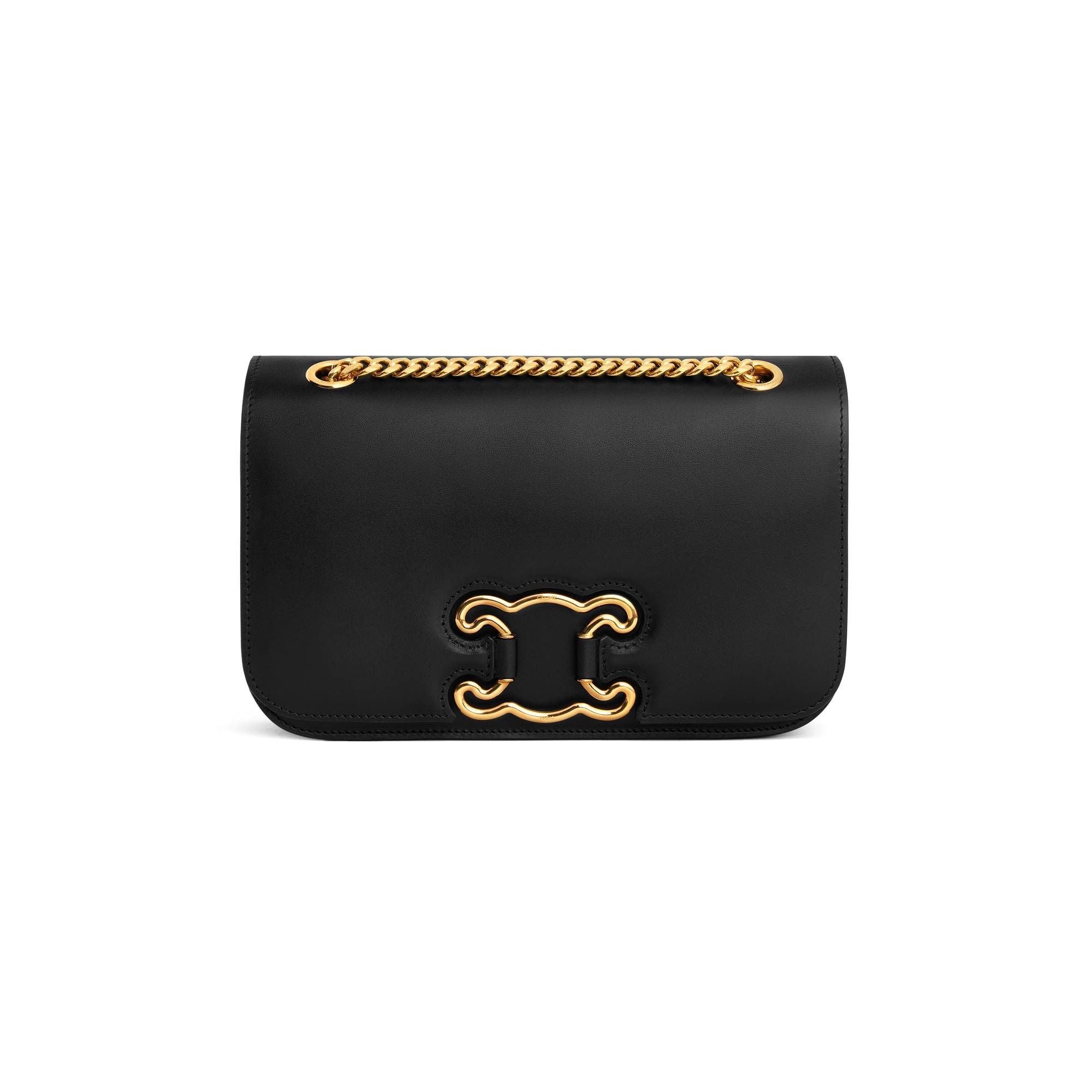 Celine Women's Medium Triomphe Frame Bag - Black | 199813EPA