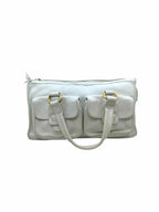 CELINE White Leather Handbag