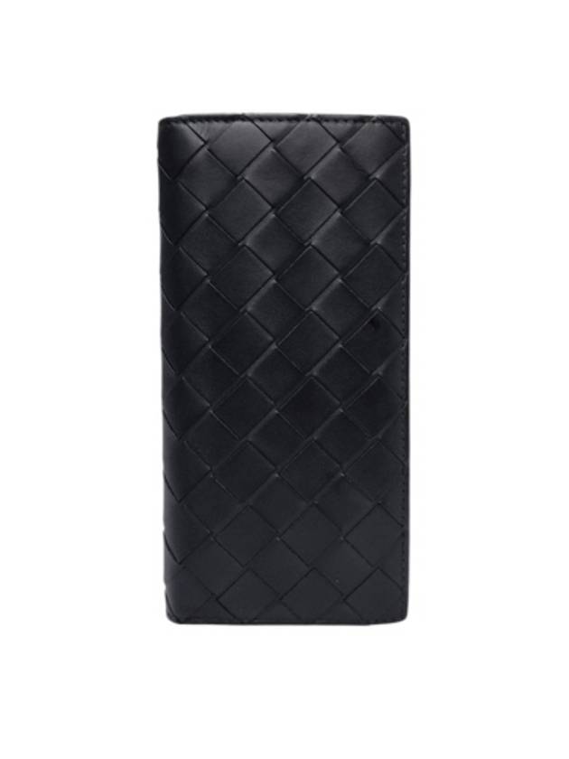 Bottega Veneta 676593 Black Intrecciato Long Wallet