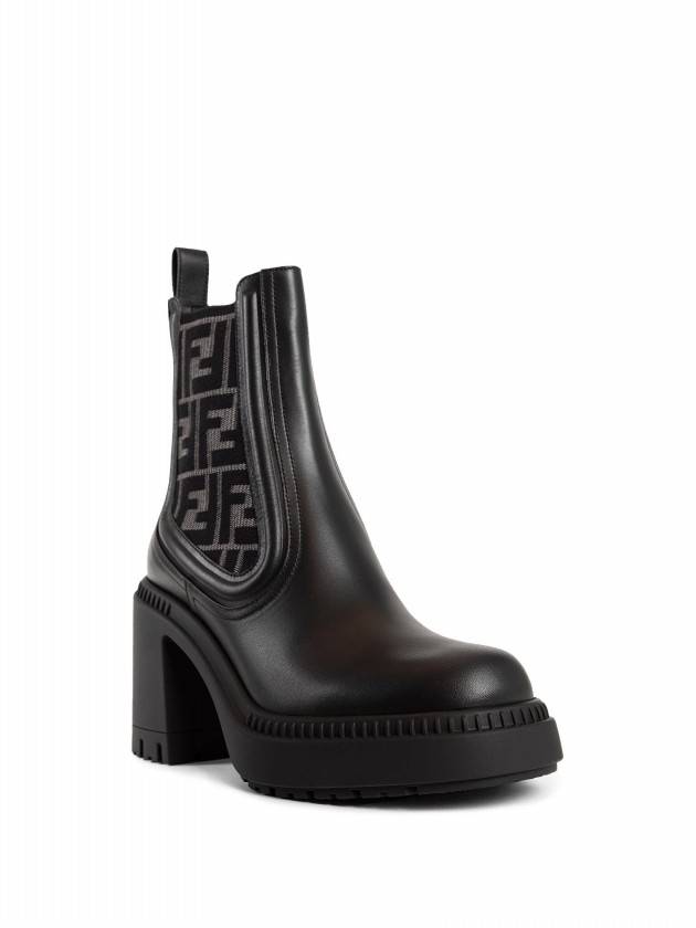 Fendi Domino Biker Middle Boots Black