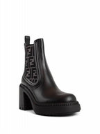 Fendi Domino Biker Middle Boots Black