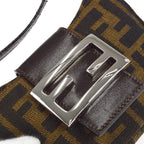 Fendi 1990s Zucca Handbag Micro Brown