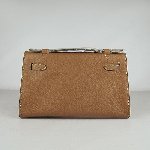 Hermes Kelly 22cm handbag H008 light coffee