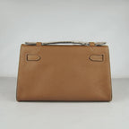Hermes Kelly 22cm handbag H008 light coffee