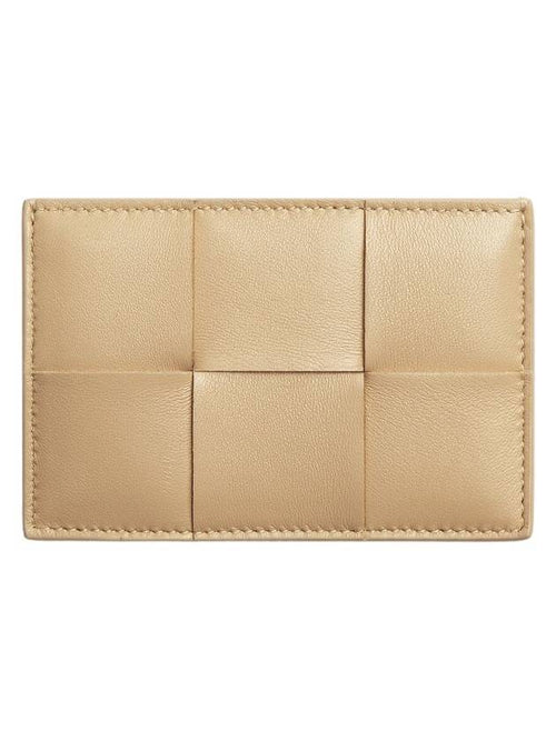 Bottega Veneta Intrecciato Leather Card Wallet Porridge