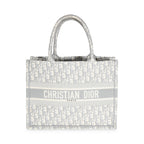 Christian Dior Grey Ecru Oblique Canvas Medium Book Tote