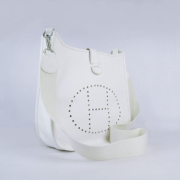 Hermes Evelyne I handbag H6309 white silver