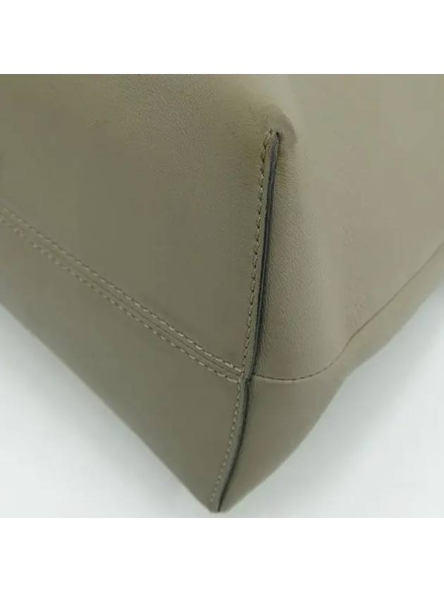 Fendi 8BL125 Gray Color Leather By The Way Large Tote Bag Shoulder Strap 2WAY