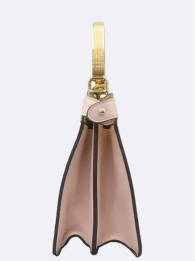 Fendi 8BN323 Pink color Peekaboo I SEE U IC gold handle tote bag