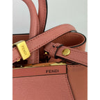 Fendi Vitello Elite Flamingo Petite 2Jours Tote Ecstasy Shoulder crossbody Bag