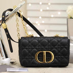 DIOR SMALL CARO BAG BALCK SUPPLE CANNAGE CALFSKIN