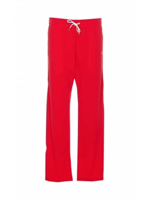 CELINE Double Face Drawstring track pants red