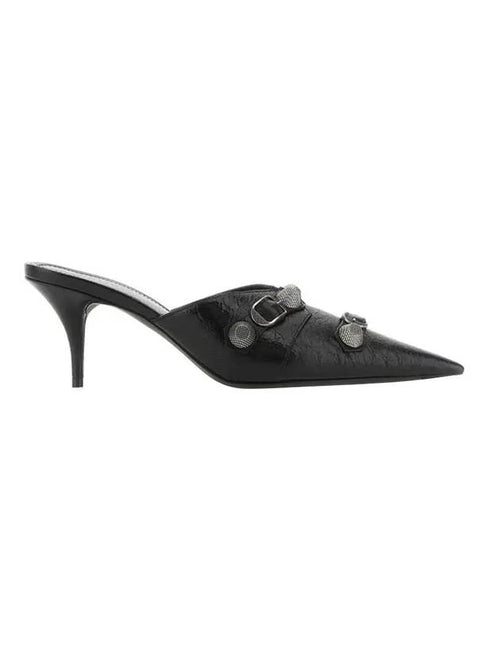 Balenciaga Cagle Pointed Toe Mule Heel Black