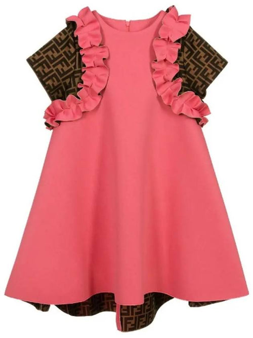 Fendi Kids Women s Ruffle One Piece JFB409 A8LG F18B2