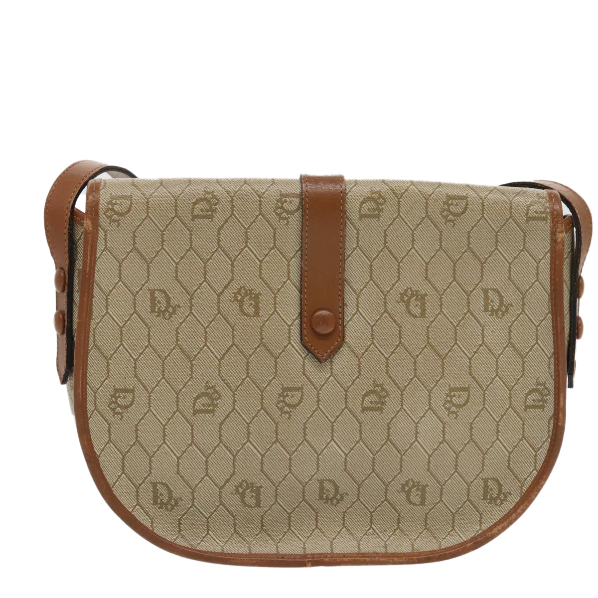 Dior Honeycomb  Canvas Shoulder Bag (Pre-Owned)