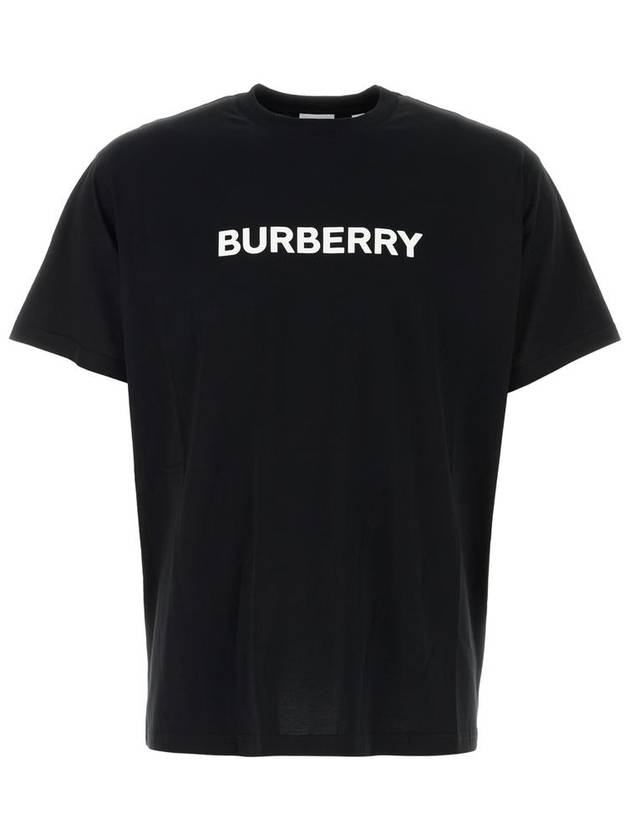 Burberry Logo Print Cotton Short Sleeve T-Shirt Black