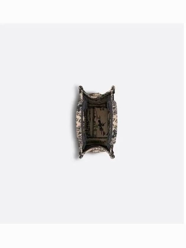 Plan De Paris Embroidery Phone Mini Book Tote Bag Black Beige Dior