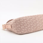 Fendi Zucca Mamma Bucket Canvas  Leather Shoulder Bag Pink 8BR003