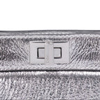 Fendi Peekaboo Silver Leather Bag