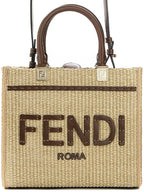 Fendi Sunshine Small Tote Bag Beige