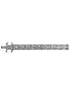 CELINE Le Soir Strass And Brass With Rhodium Finish Hair Slide Silver