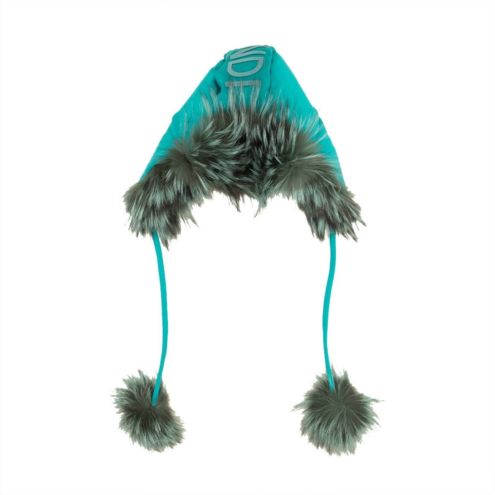 Fendi Aviator Winter Fox Fur Hat - Blue