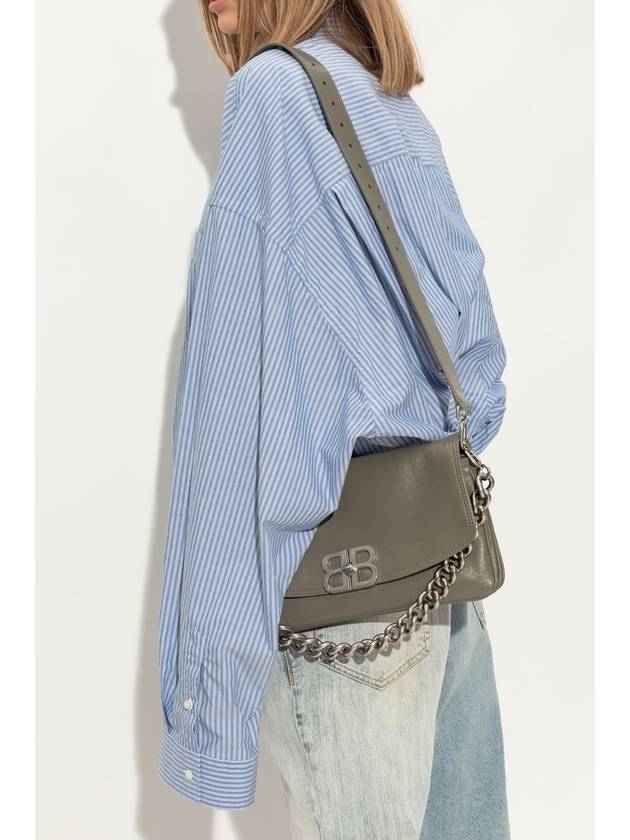 Balenciaga Balenciaga Leather Shoulder Bag, Women's, Green