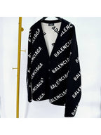 Balenciaga Multi logo wool cardigan black 683351