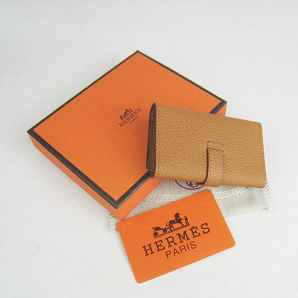 Hermes Wallet H022 Ladies Cow Leather Coffee