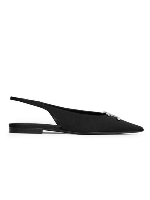 CELINE Alma Triomphe Flat Slingback Black
