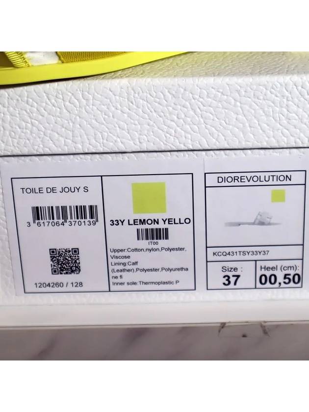 Dioriviera Revolution Toile De Jouy Soleil Motif Slippers Lemon Yellow Dior