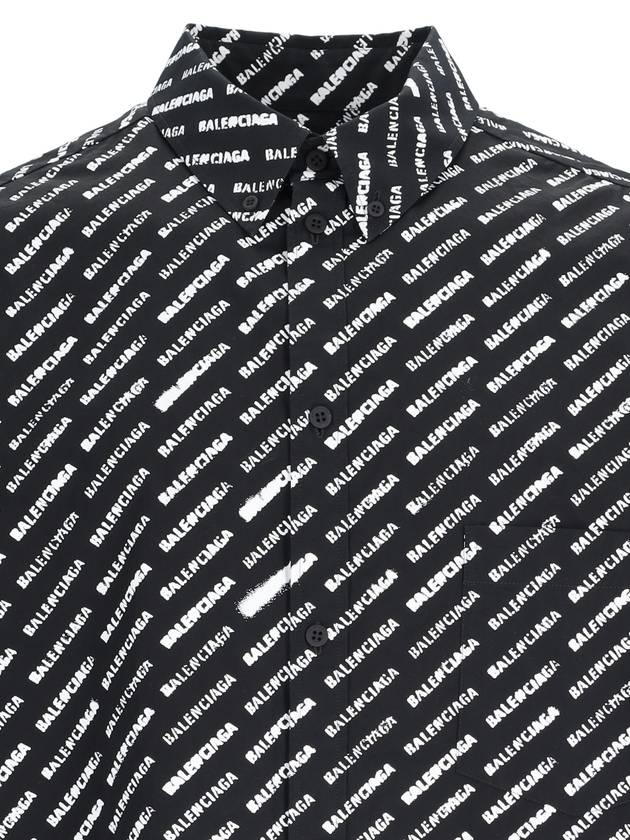 Balenciaga long sleeve shirt BLACK WHITE
