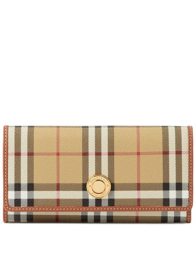 Burberry Check Long Wallet Beige