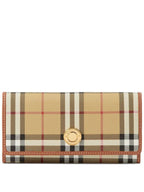 Burberry Check Long Wallet Beige