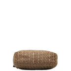 FENDI Zucchino Shoulder Bag in Canvas Leather Brown Ladies