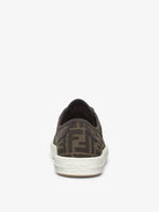 Fendi FF Motif Jacquard Low-Top Sneakers Brown