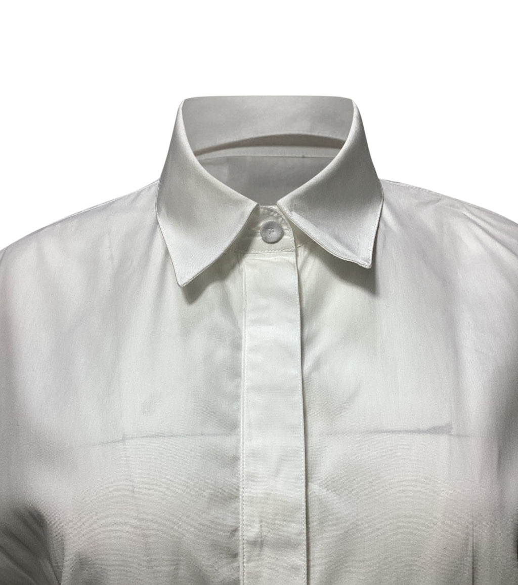 Fendi Corset Button Down Shirt in White Cotton