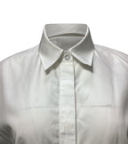 Fendi Corset Button Down Shirt in White Cotton