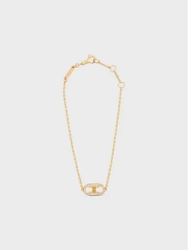 CELINE Maillon Triomphe Diamonds Bracelet Gold