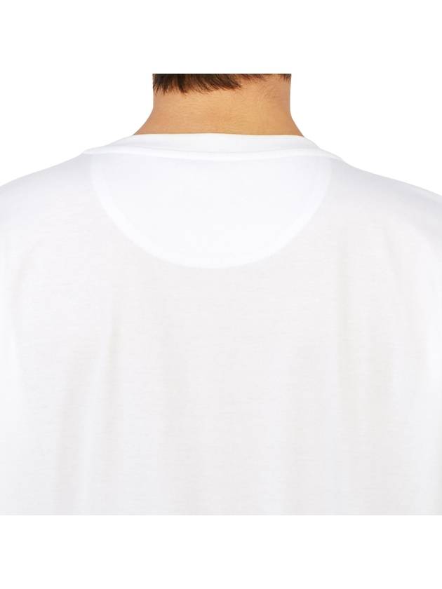 Fendi Embroidered FF Crew Neck Oversized Short Sleeve T-Shirt White