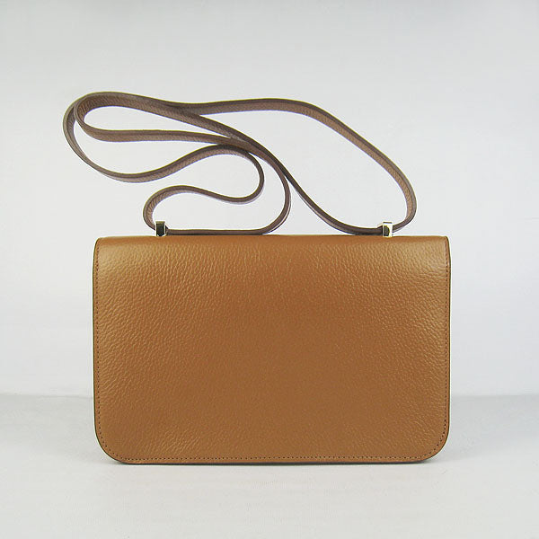 Hermes calf Leather Message Bag H020 light coffee golden
