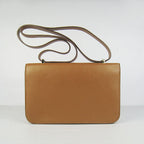 Hermes calf Leather Message Bag H020 light coffee golden