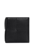 Bottega Veneta Intrecciato Cassette Slim Half Wallet Black