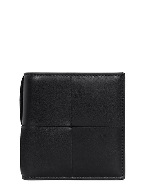Bottega Veneta Intrecciato Cassette Slim Half Wallet Black